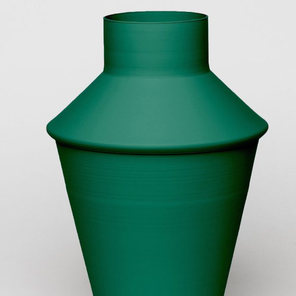 metal vessel vase green evergreen kadim modern archeology