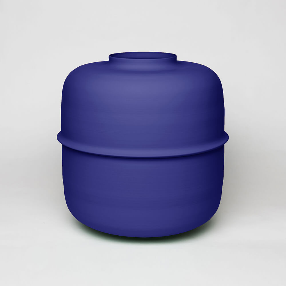 royal blue color chinese pottery kadim modern architypes metal vase vessels