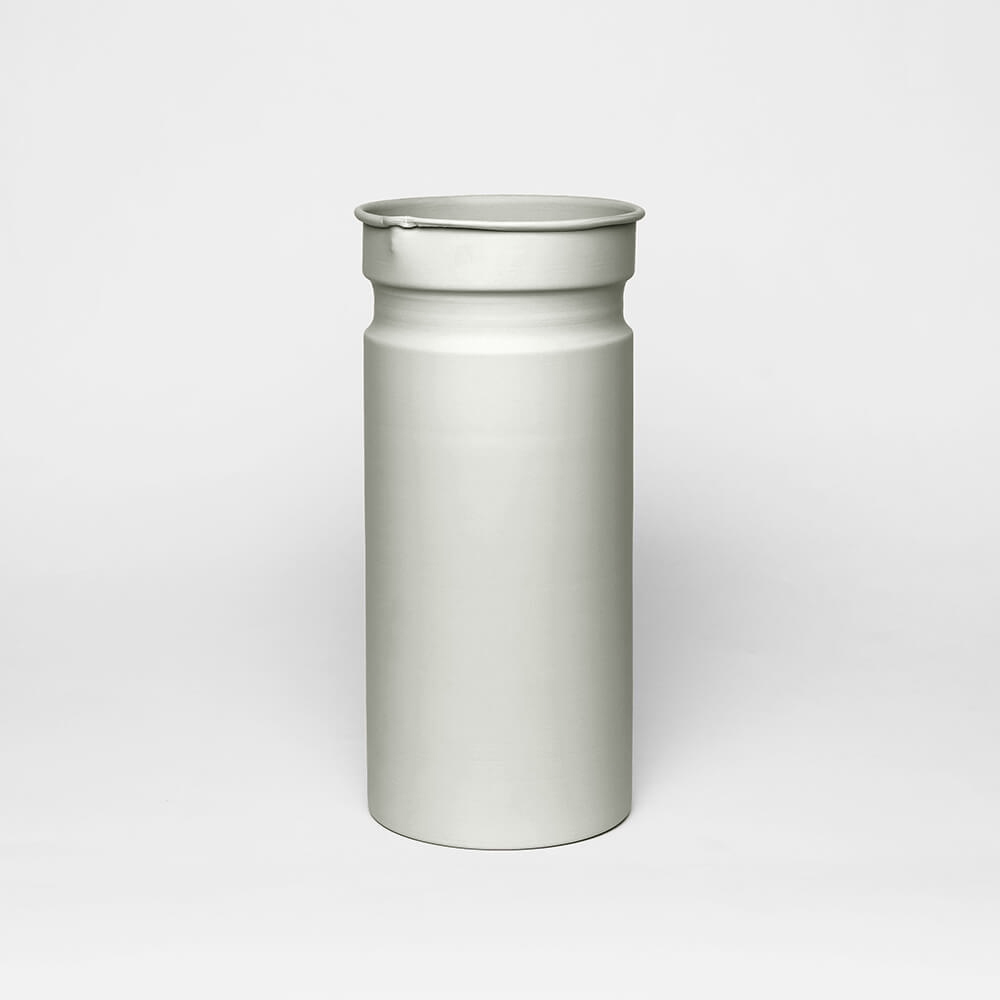 light grey water carafe kadim modern architypes metal vase vessels