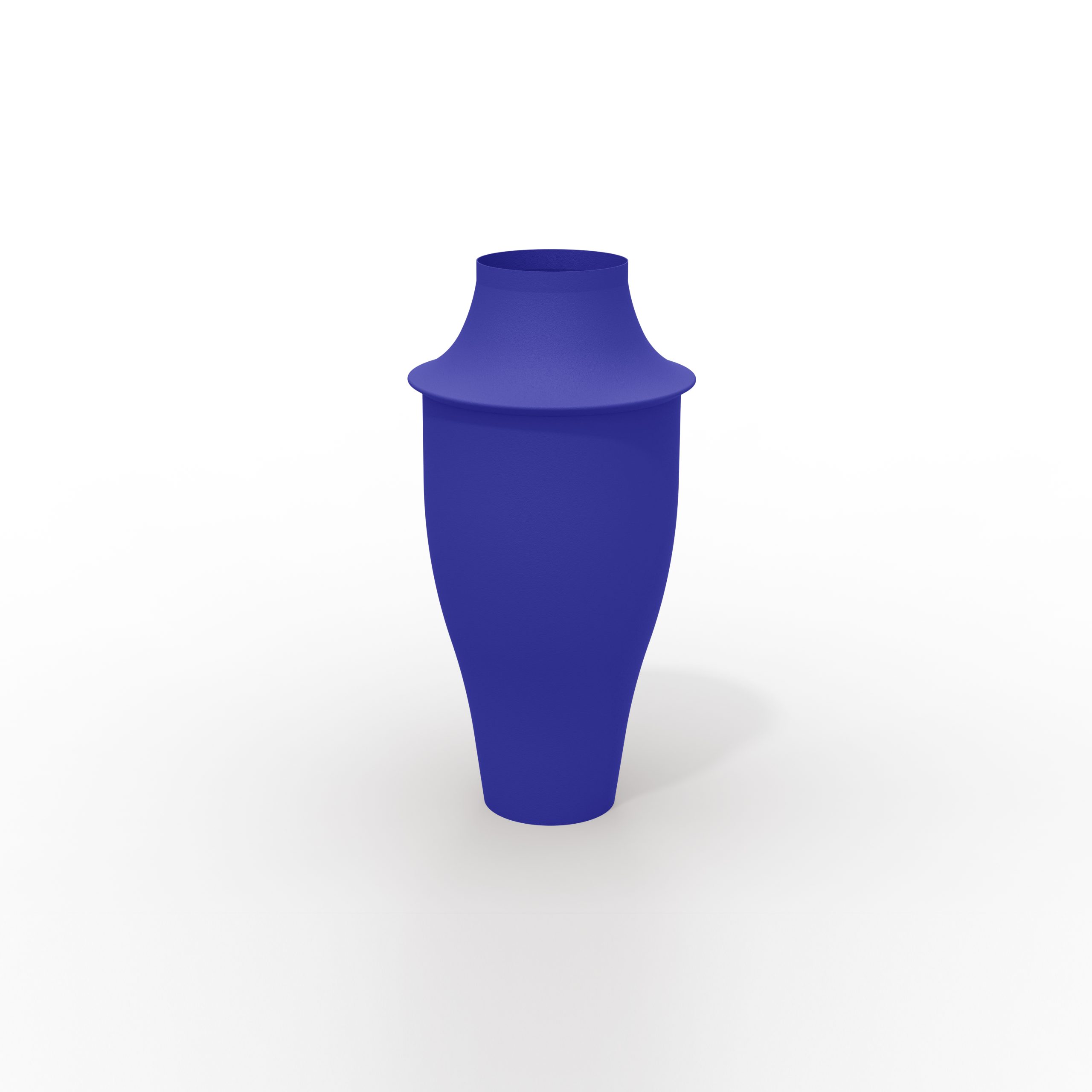 triptych XL vases colorfull metal royal blue mitzri