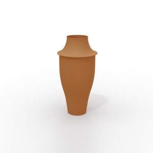 triptych XL vases colorfull metal ginger brown mitzri