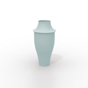 triptych XL vases colorfull metal smoked mint mitzri