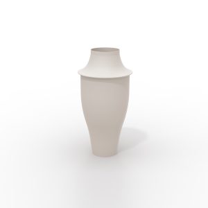 triptych אגרטלים XL מתכת צבעונית אבן לבן-שבור mitzri