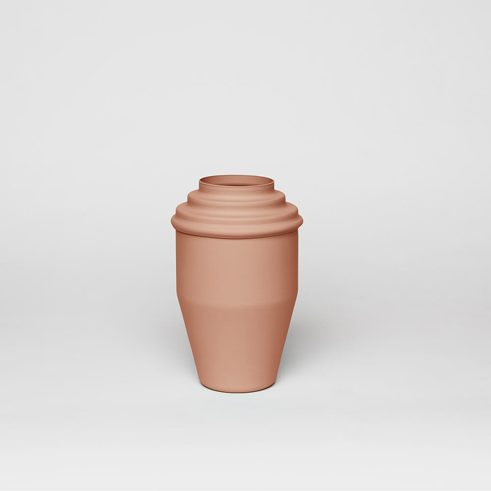 nude color coffee to go kadim modern architypes metal vase vessels