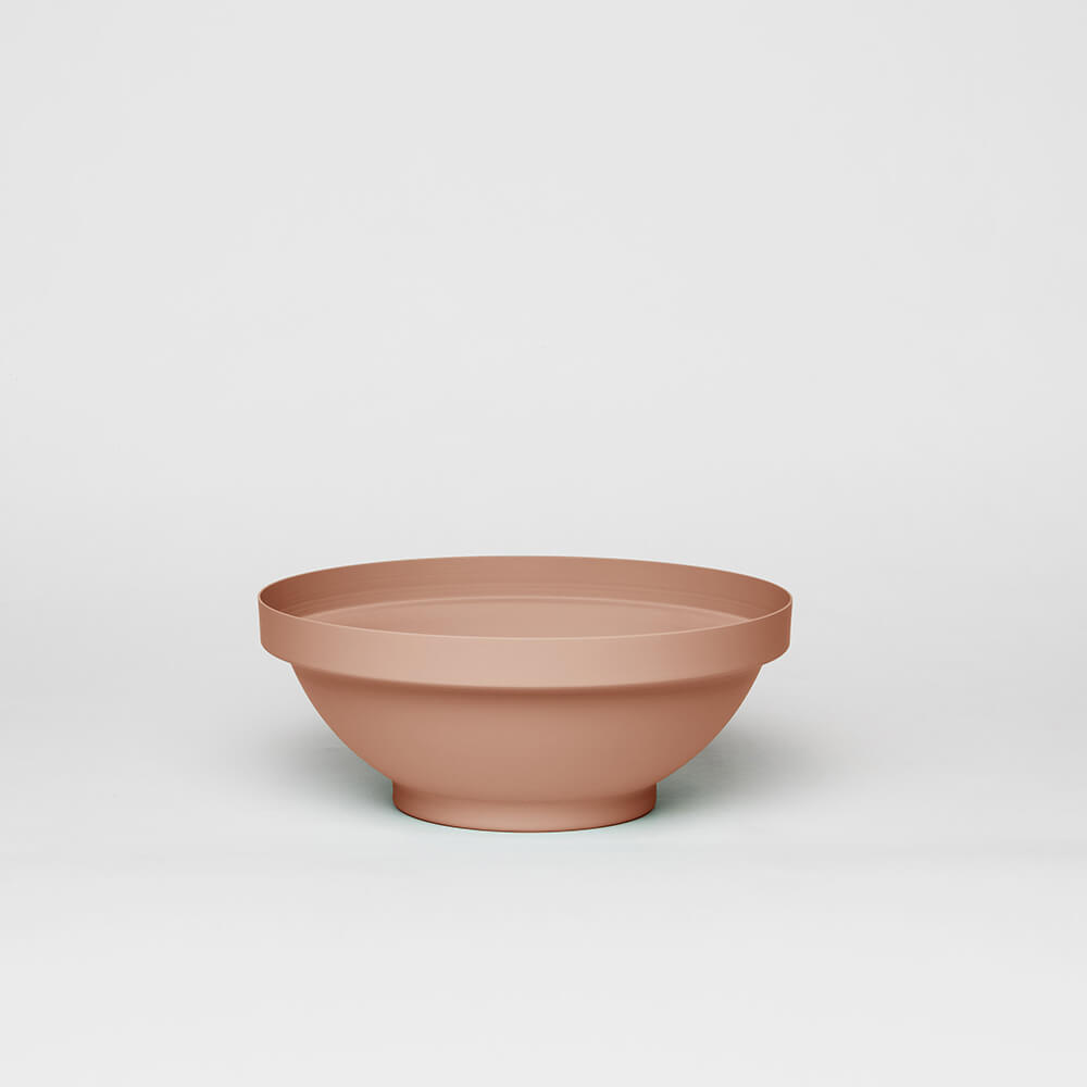 nude color fruit bowl kadim modern architypes metal vase vessels