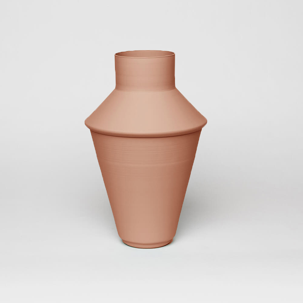 nude color shaker kadim modern architypes metal vase vessels