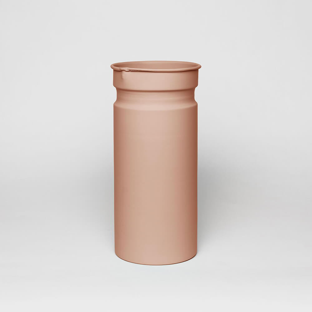 nude color water carafe kadim modern architypes metal vase vessels