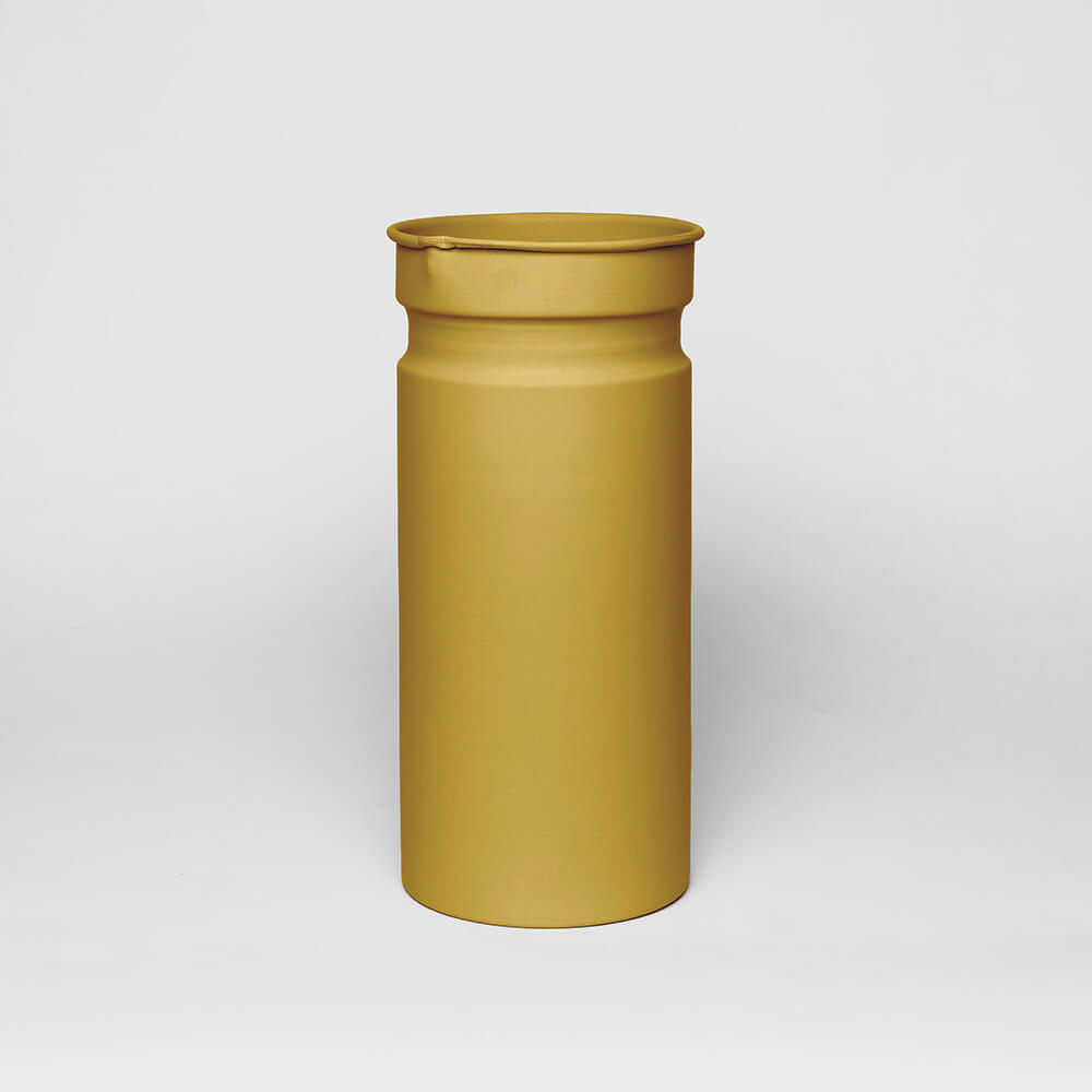 water carafe saffron yellow kadim modern architypes metal vase vessels