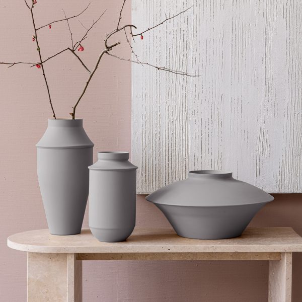 set triptych XL vases colorfull metal cashmere mitzri yevani yapani