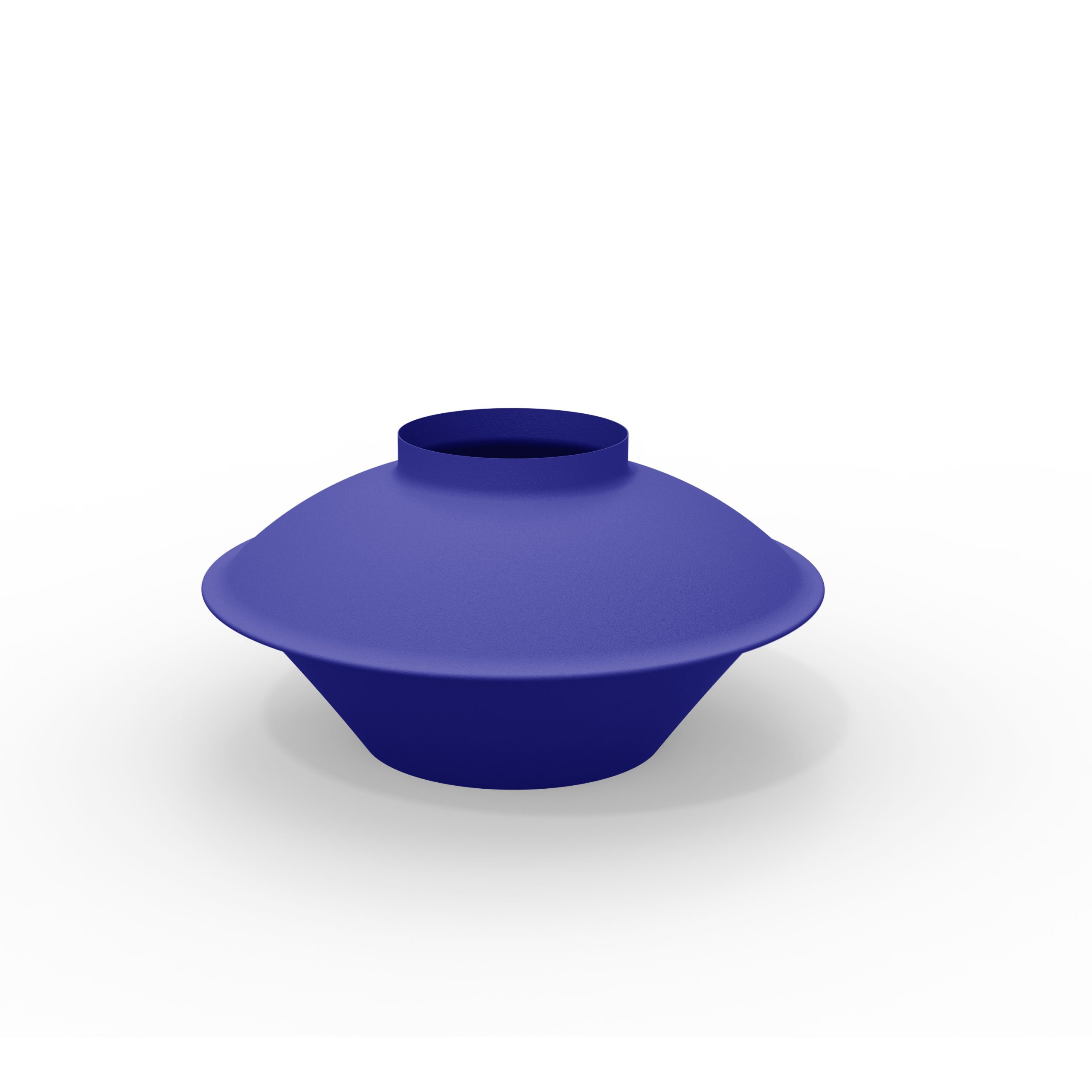 triptych XL vases colorfull metal royal blue yapani