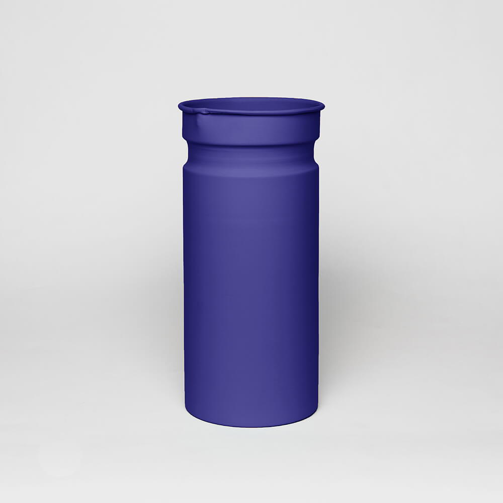 metal vessel vase royal blue color kadim modern archeology