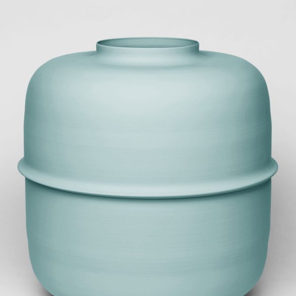 metal vessel vase green turquoise smoked mint kadim modern archeology