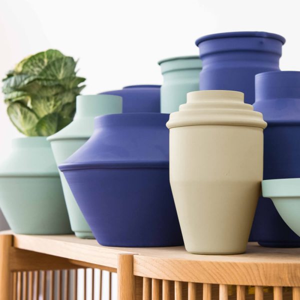 metal vessel vase cashmere color kadim modern archeology
