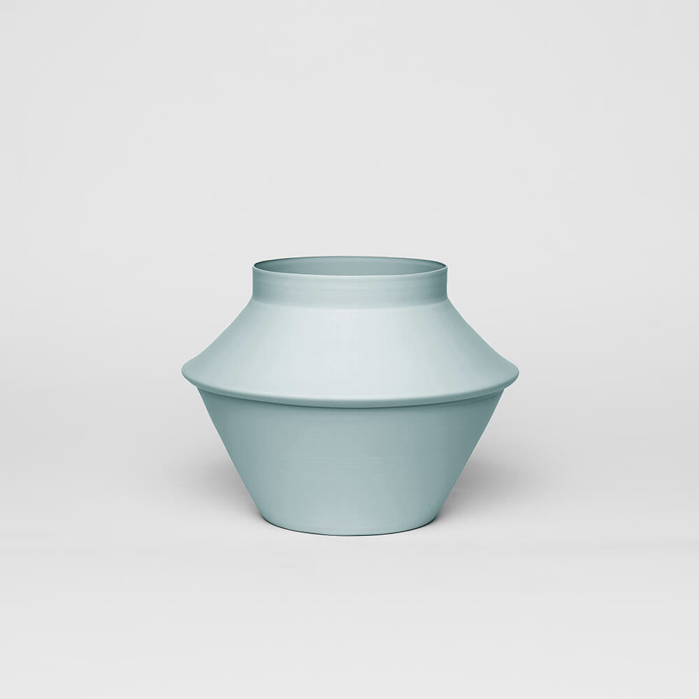 smoked mint color cookie jar kadim modern architypes metal vase vessels
