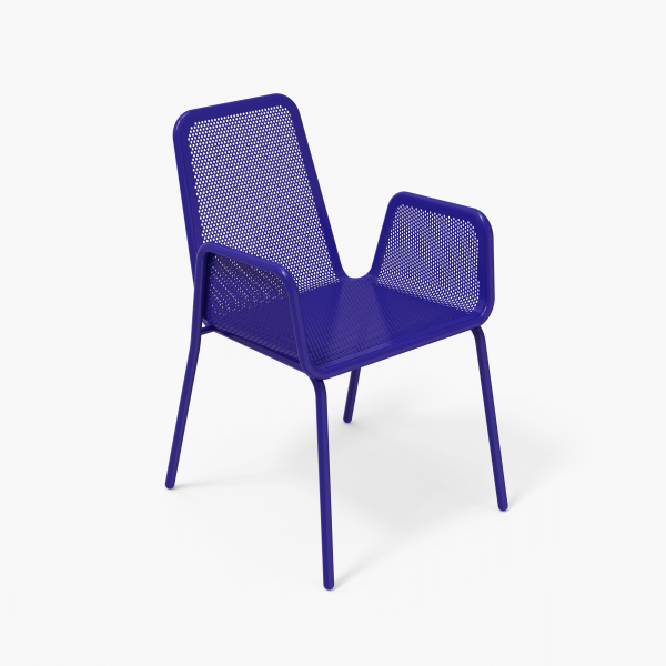 royal blue aluminuim outdoor chair metal garden balcony ral 5002