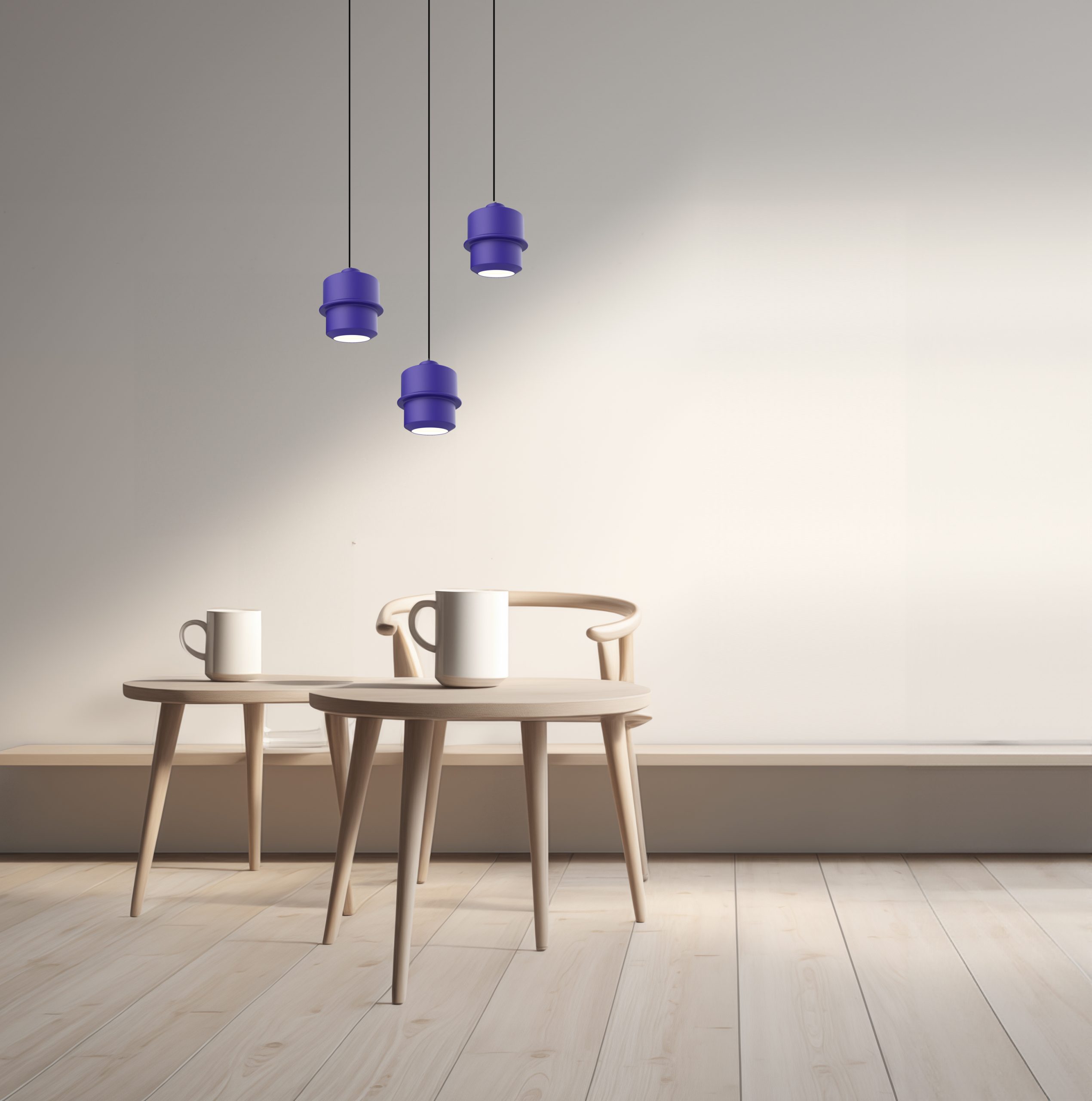 flash small pendant light royal blue metal aluminuim above dining table living room cafe coffee table