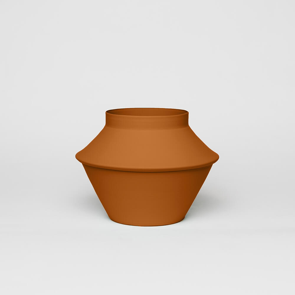 ginger kadim modern architypes metal vase vessels