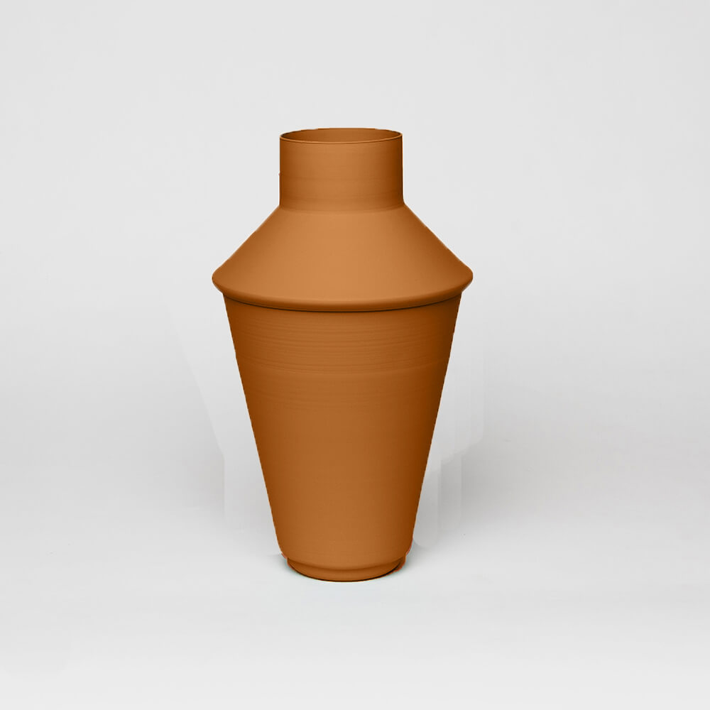 ginger kadim modern architypes metal vase vessels