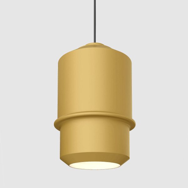 pendant light yellow saffron metal aluminuim XL large size