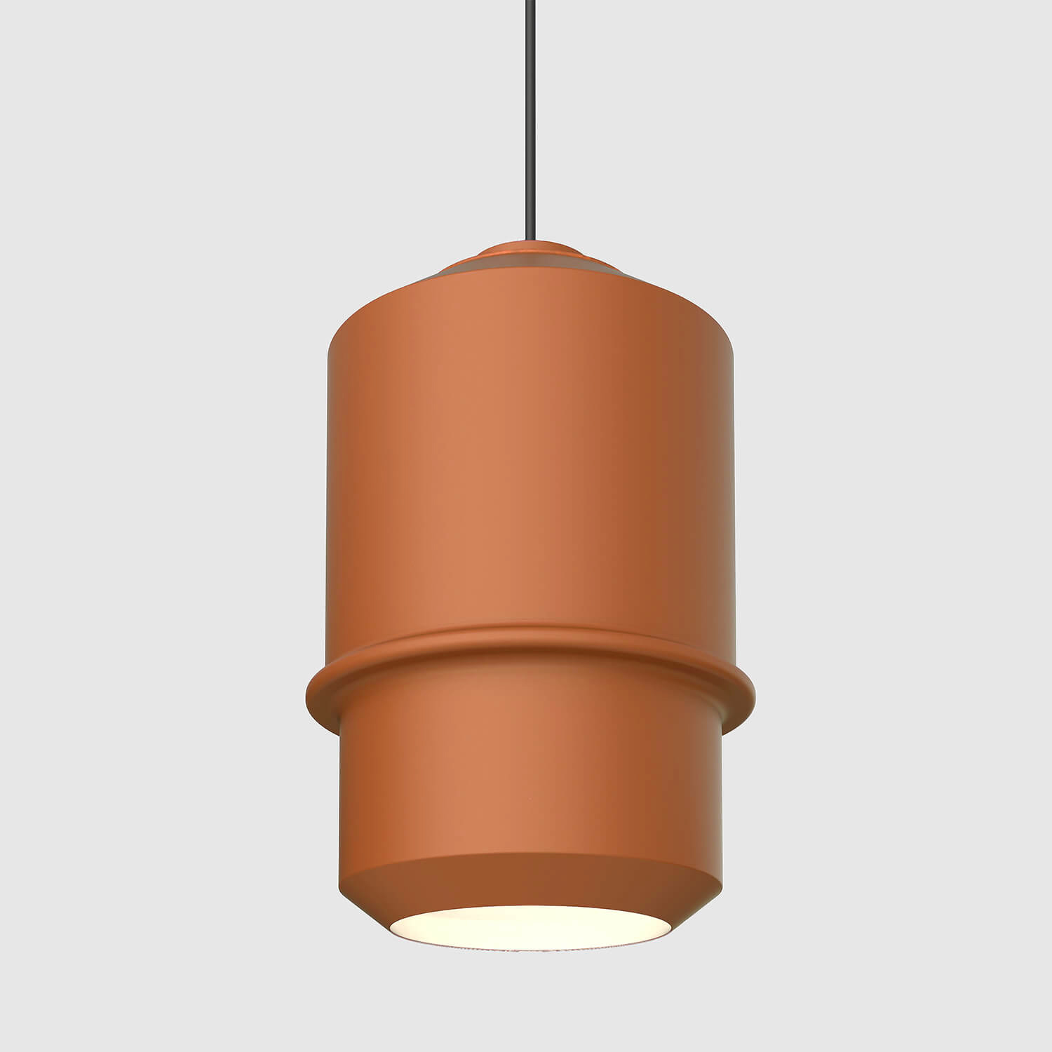 tube pendant light ginger color metal aluminuim XL size