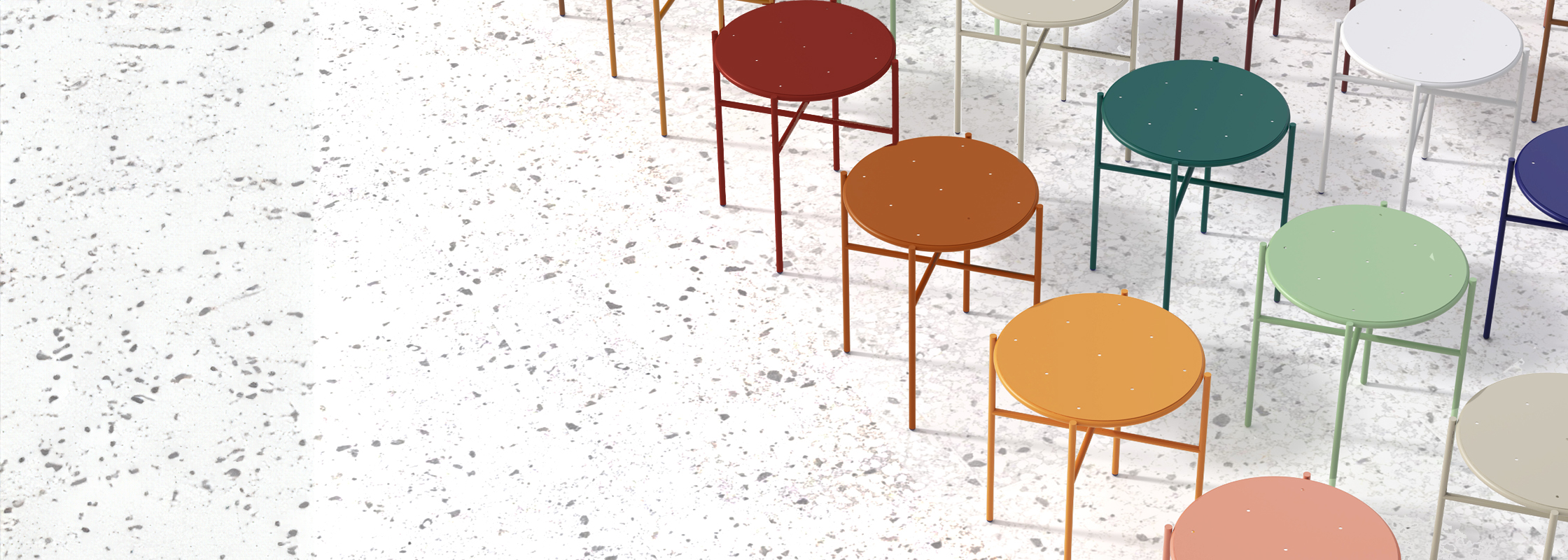 מרפסת שולחן צד מתכת אלומיניום צבעוני ריהוט גן מלא