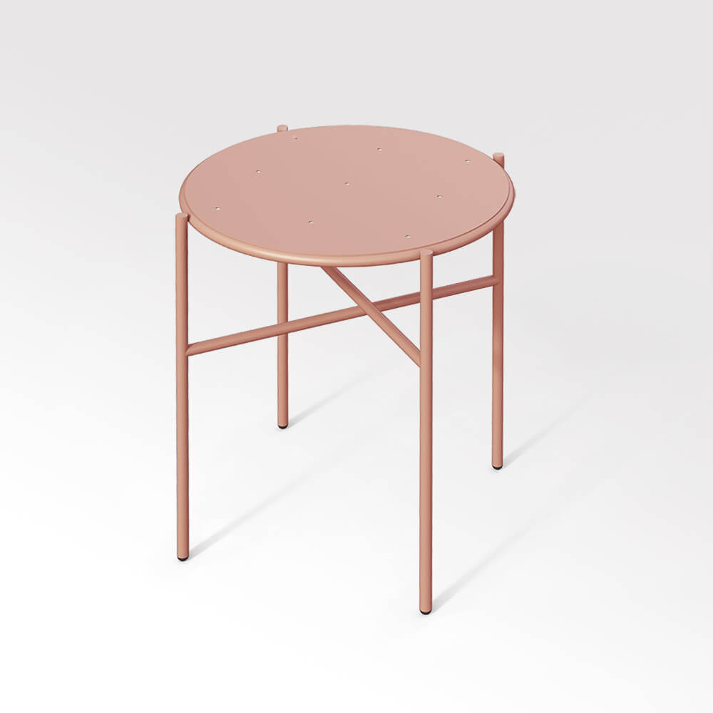 שולחן קפה צדדי מתכת מרפסת סט כיסאות חיצוני מקורה אלומיניום צבעוני ניוד