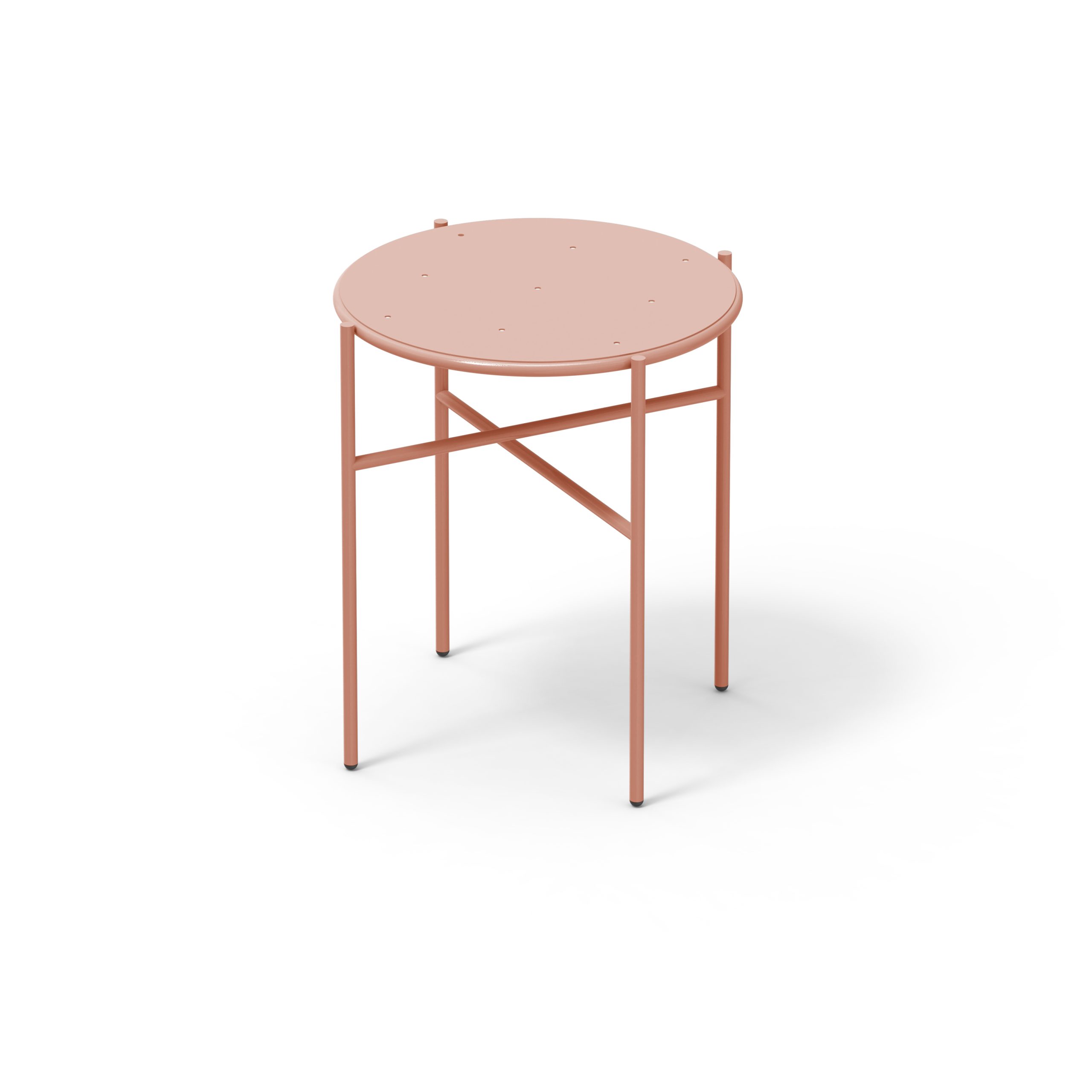 outdoor furniture metal side table balcony wine pink salmon ral 3012