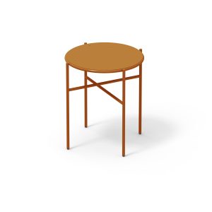outdoor furniture metal side table balcony ginger brown ral 8001