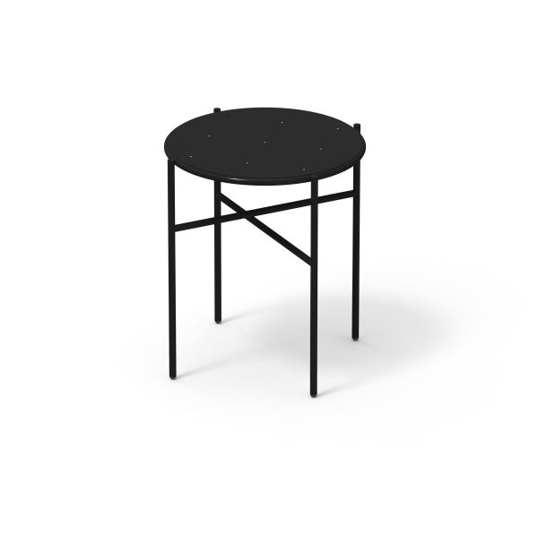 outdoor furniture metal side table balcony black