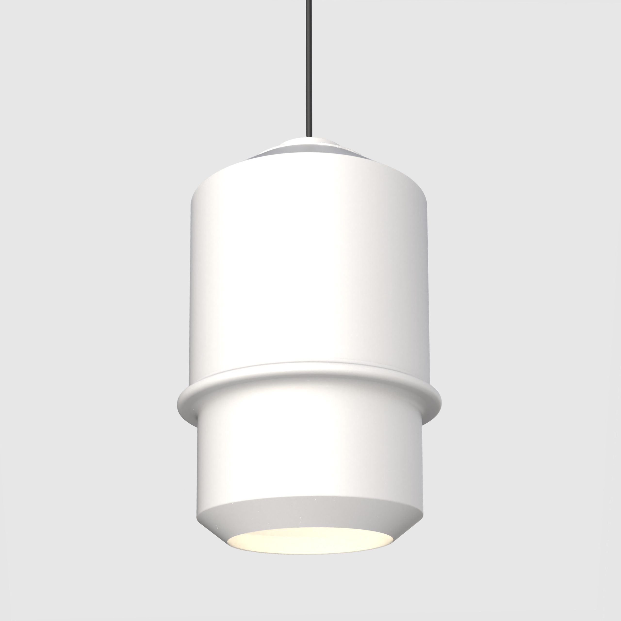tube pendant light white color metal aluminuim XL size