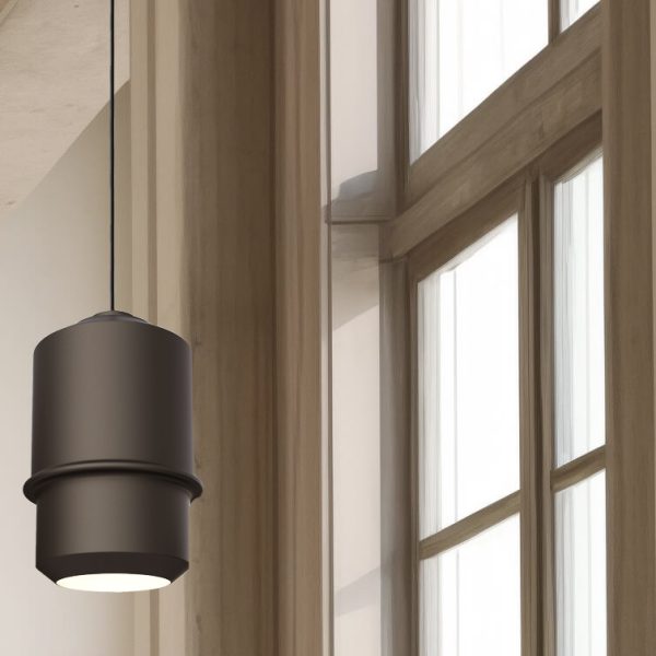 tube pendant light black color metal aluminuim XL size