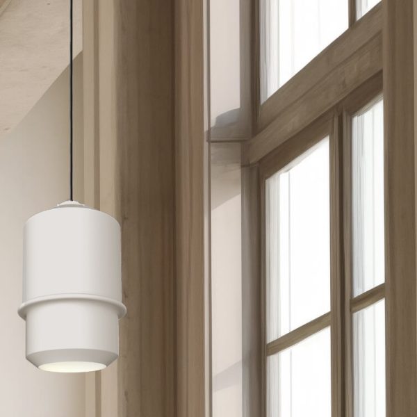 tube pendant light off white color metal aluminuim XL size