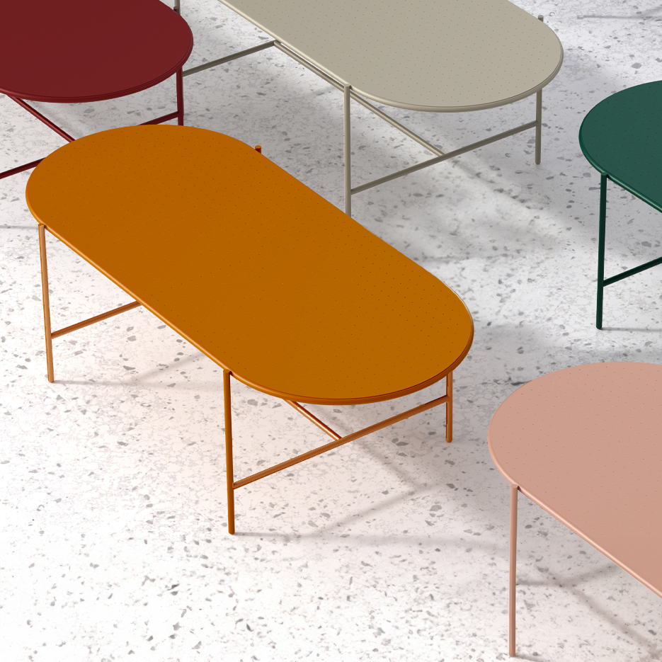 oudoor table metal aluminium chairs colorful