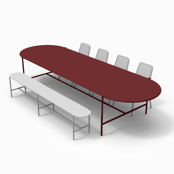 oudoor table metal wine burgundy colorful ral 5002 colorful grey 3011 ral aluminium chair bench