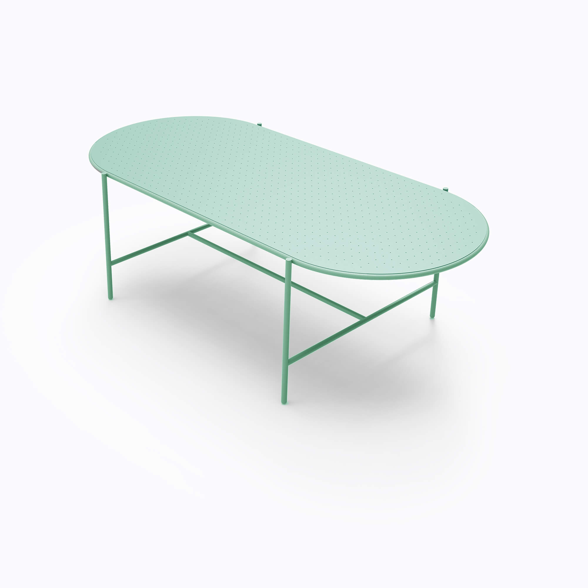 OUDOOR שולחן מתכת אלומיניום מנטה צבעוני 4 מושבים