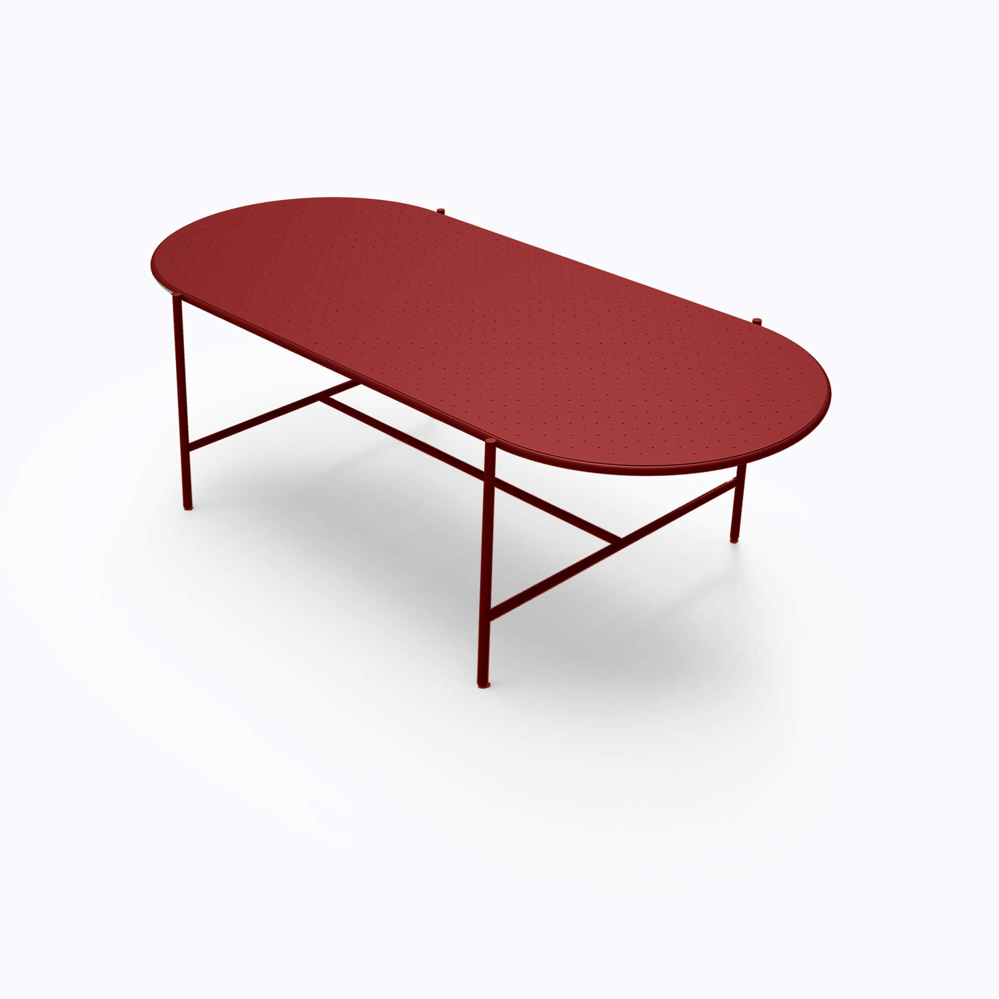 OUDOOR שולחן מתכת אלומיניום יין צבעוני 4 מושבים