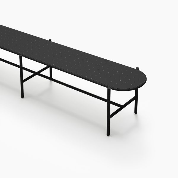 black bench outdoor indoor bedroom metal garden balcony