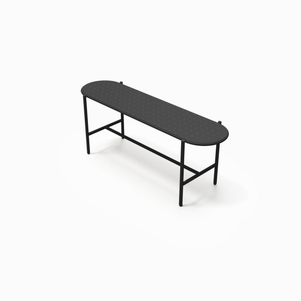 black bench outdoor indoor bedroom metal garden balcony 120cm