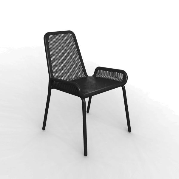 black aluminium chair outdoor metal garden balcony office chair