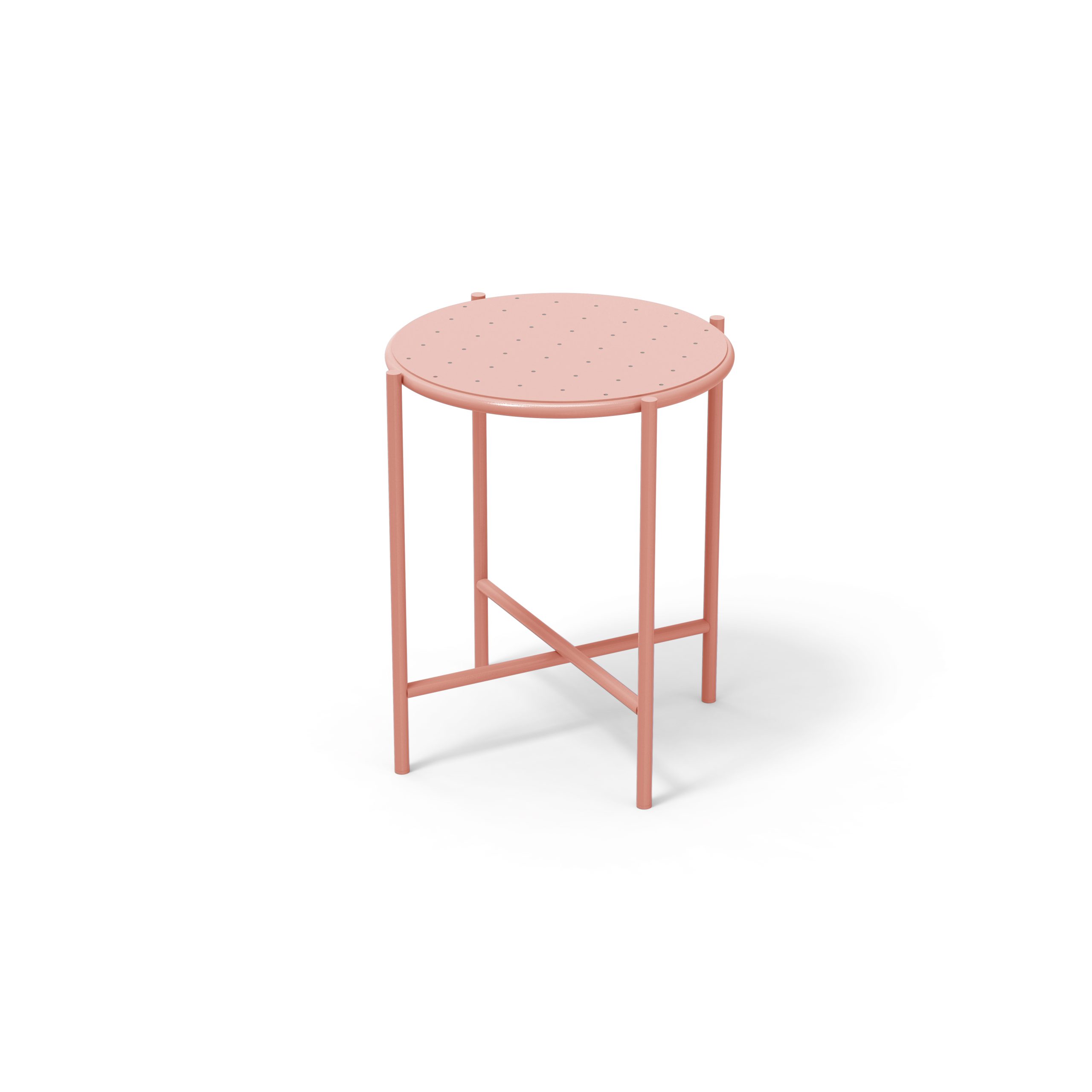 stool chair nude salmon metal