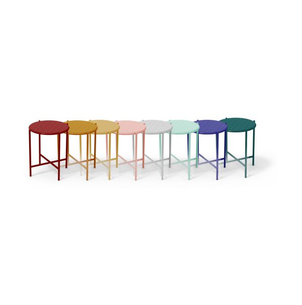 stool colorful metal outdoor indoor