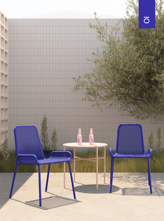 outdoor furniture metal royal blue dining table chairs bench