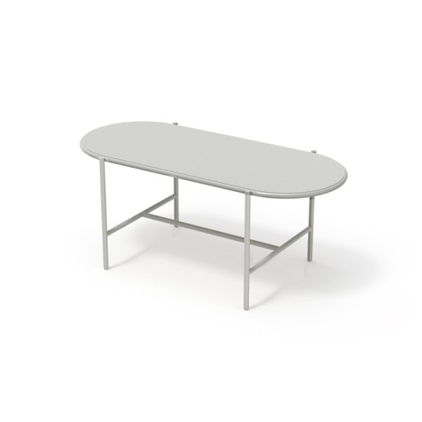 low coffee table metal indoor outdoor light grey salomon ral 7035