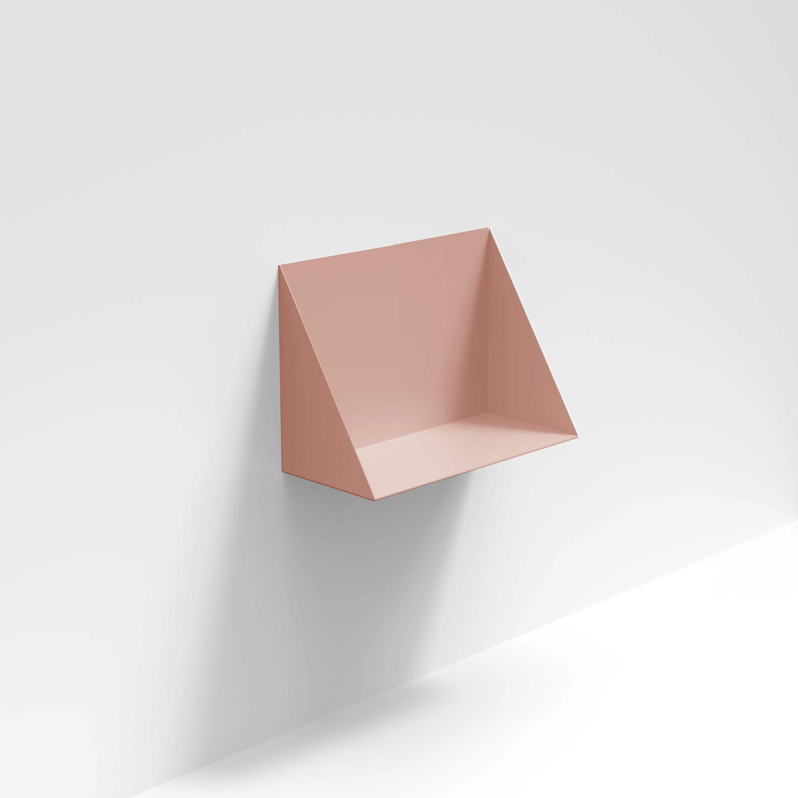 floating desk nude pink metal