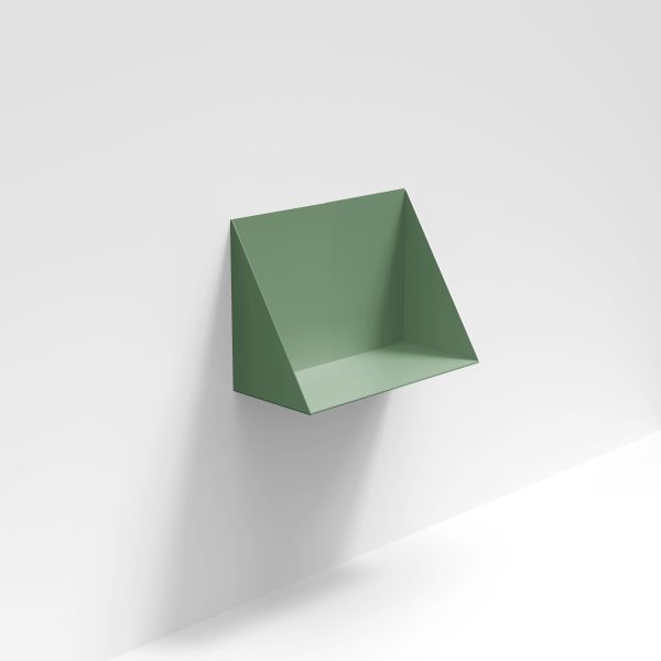 floating desk sage green metal