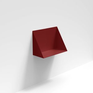 floating desk red wine metal