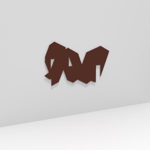 עיצוב אבסטרקט אמנות מתכת חום כהה