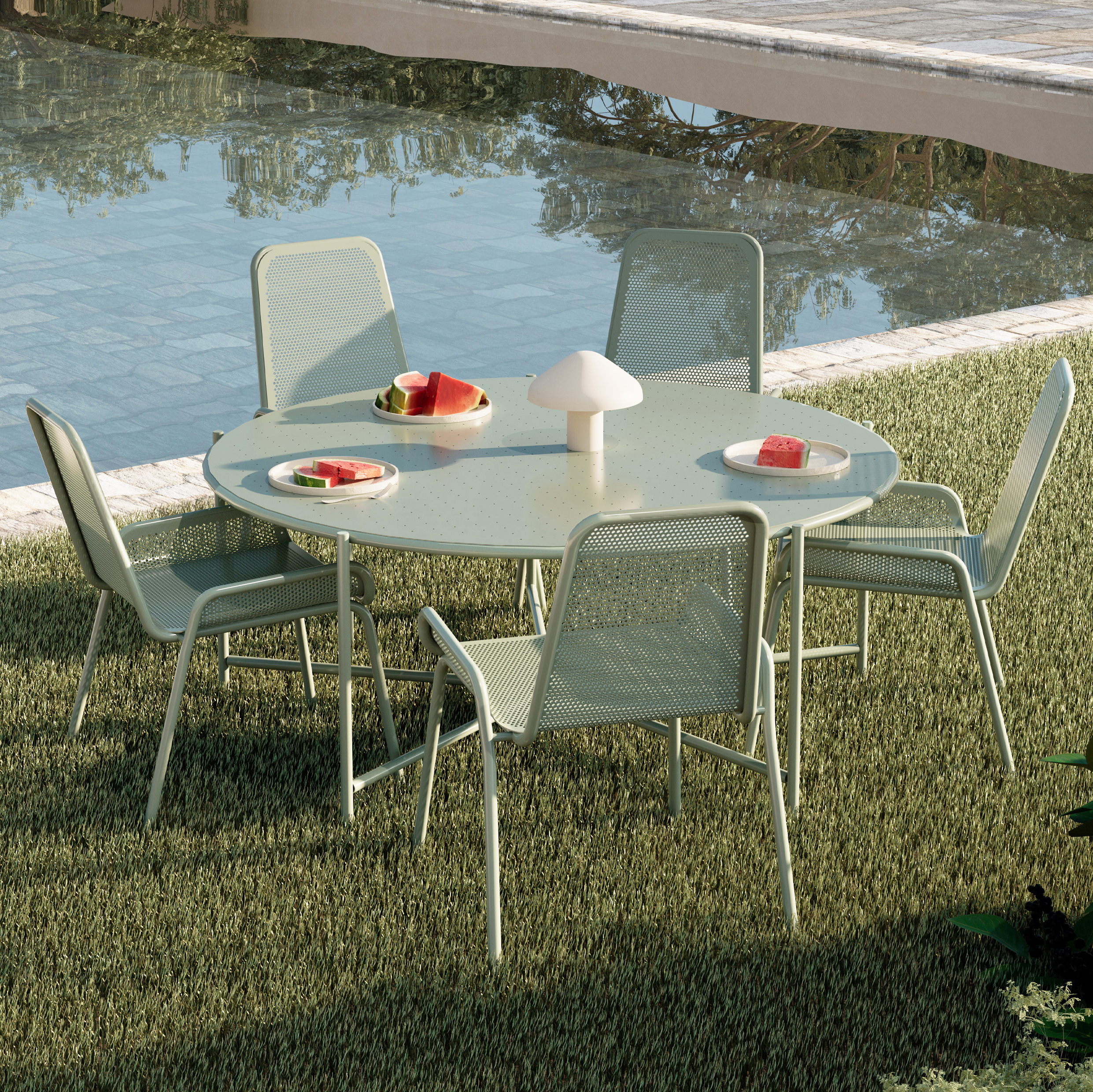 outdoor set metal furiture