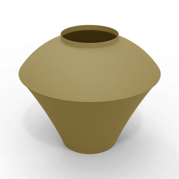 indoor planter olive green metal green leaves