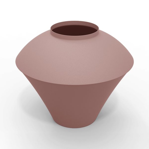 indoor planter terracotta metal green leaves
